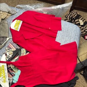 Metrostyle Bold Red Textured Top